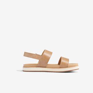 Nisolo Tan Leather Dual-Strap Slingback Sandals